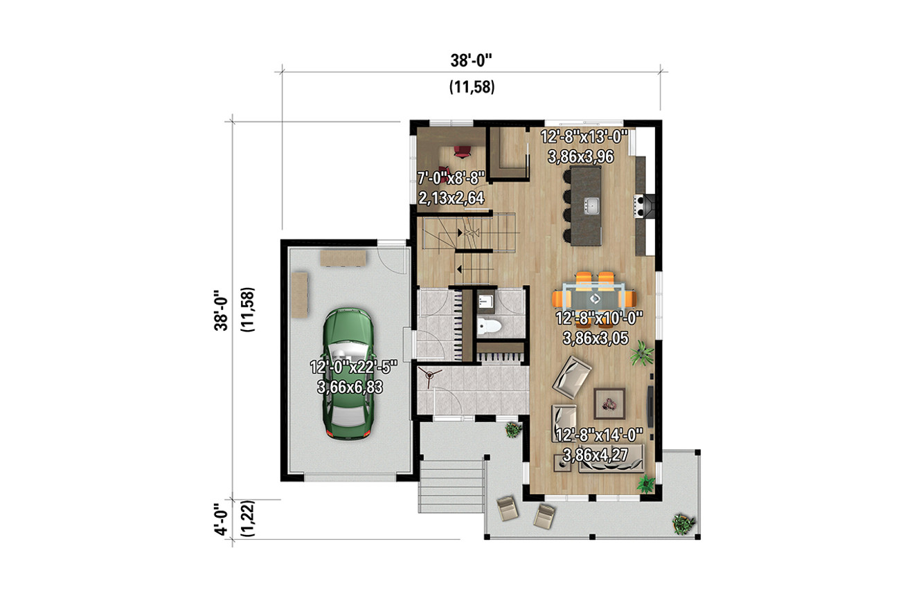 Farmhouse House Plan - 17794 - 1st Floor Plan