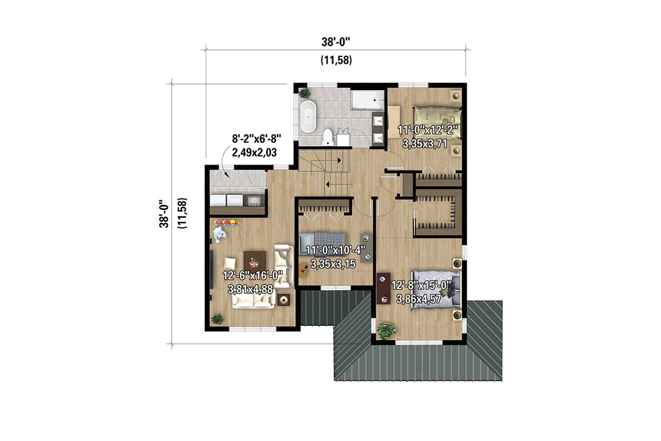 Secondary Image - Farmhouse House Plan - 17794 - 2nd Floor Plan