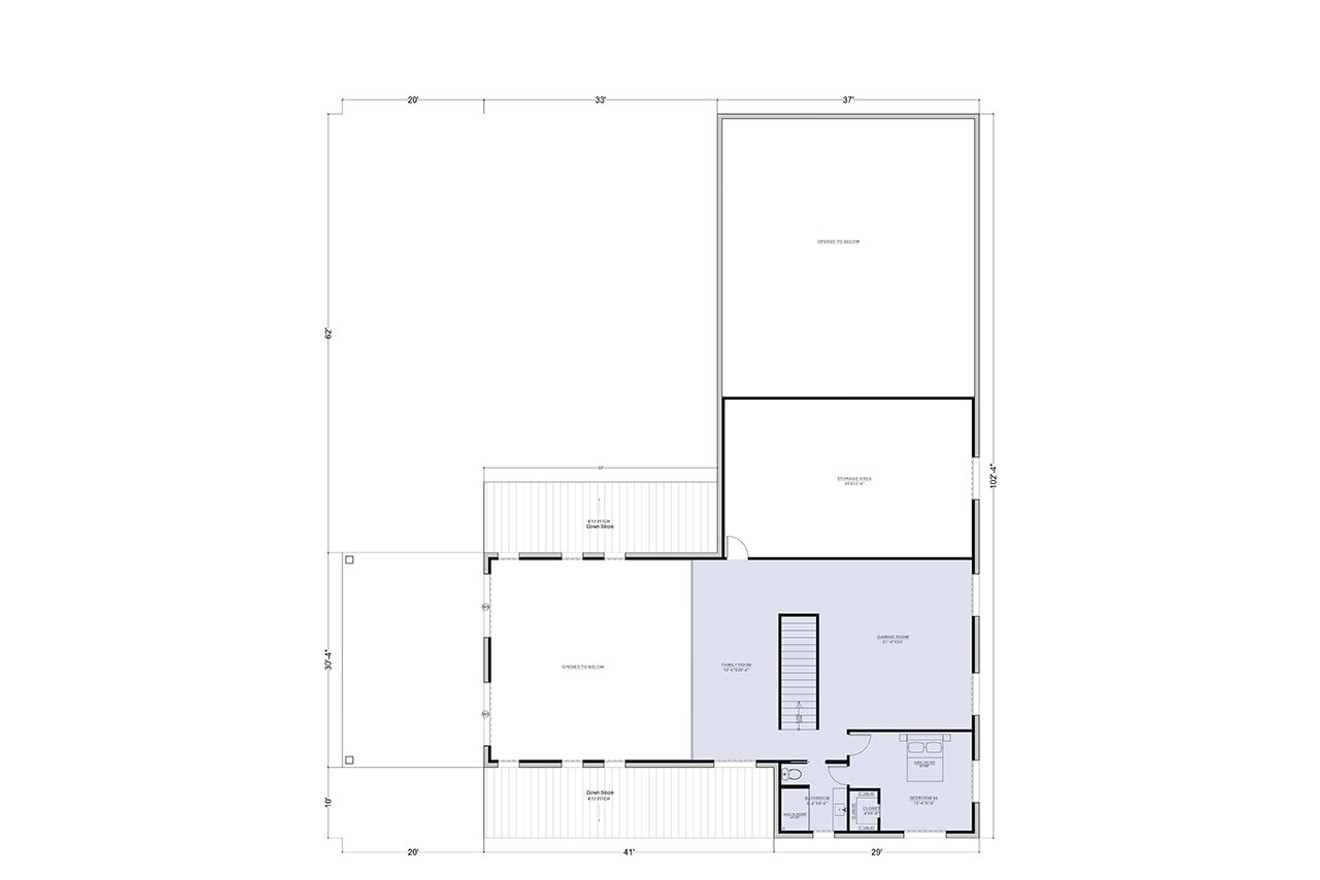 Secondary Image - Farmhouse House Plan - Gabriel 55272 - 2nd Floor Plan
