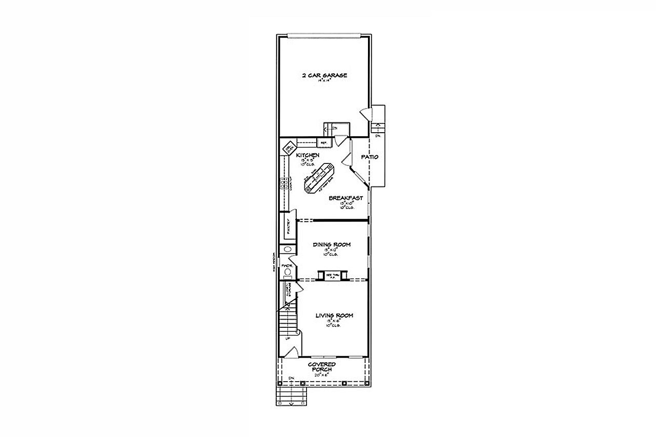 Traditional House Plan - Ainsley 76412 - 1st Floor Plan
