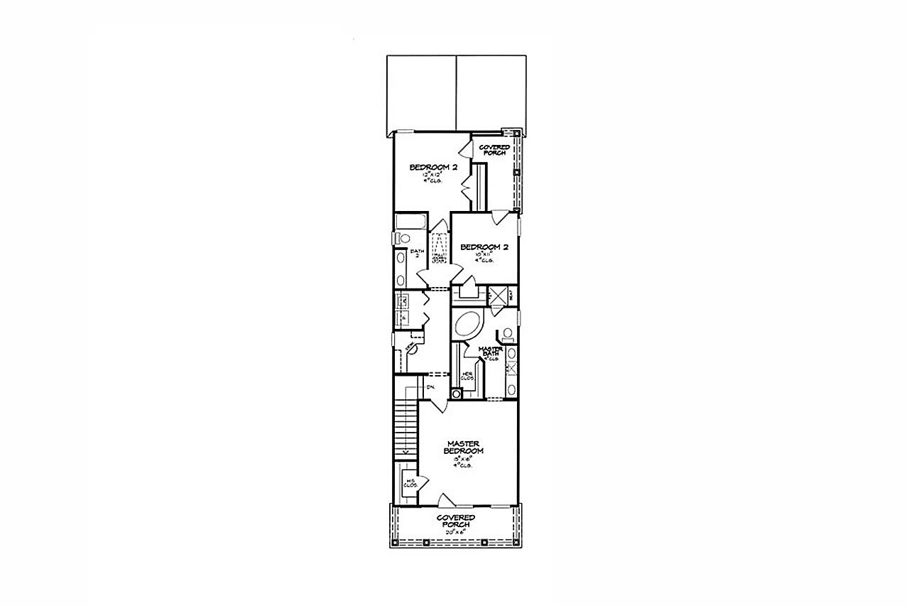 Secondary Image - Traditional House Plan - Ainsley 76412 - 2nd Floor Plan