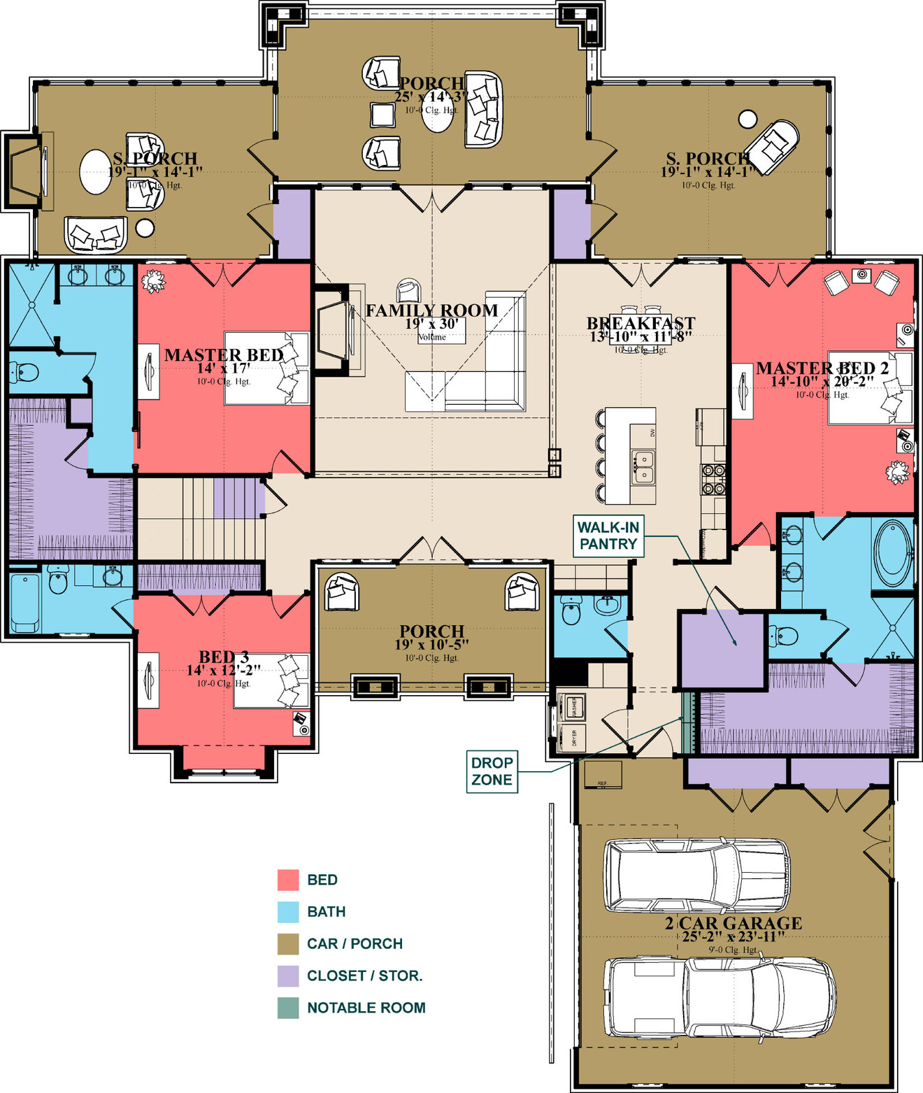 Craftsman House Plan - Miranda 4 99814 - 1st Floor Plan