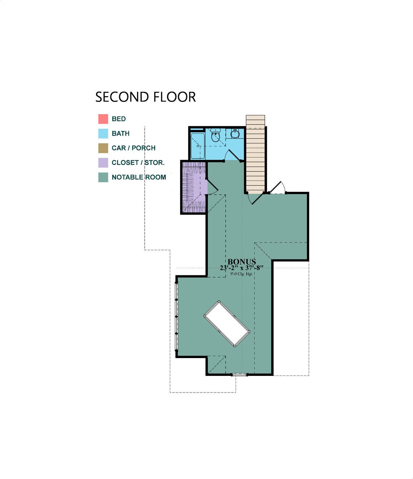 Craftsman House Plan - Fairbanks 5 27192 - 2nd Floor Plan