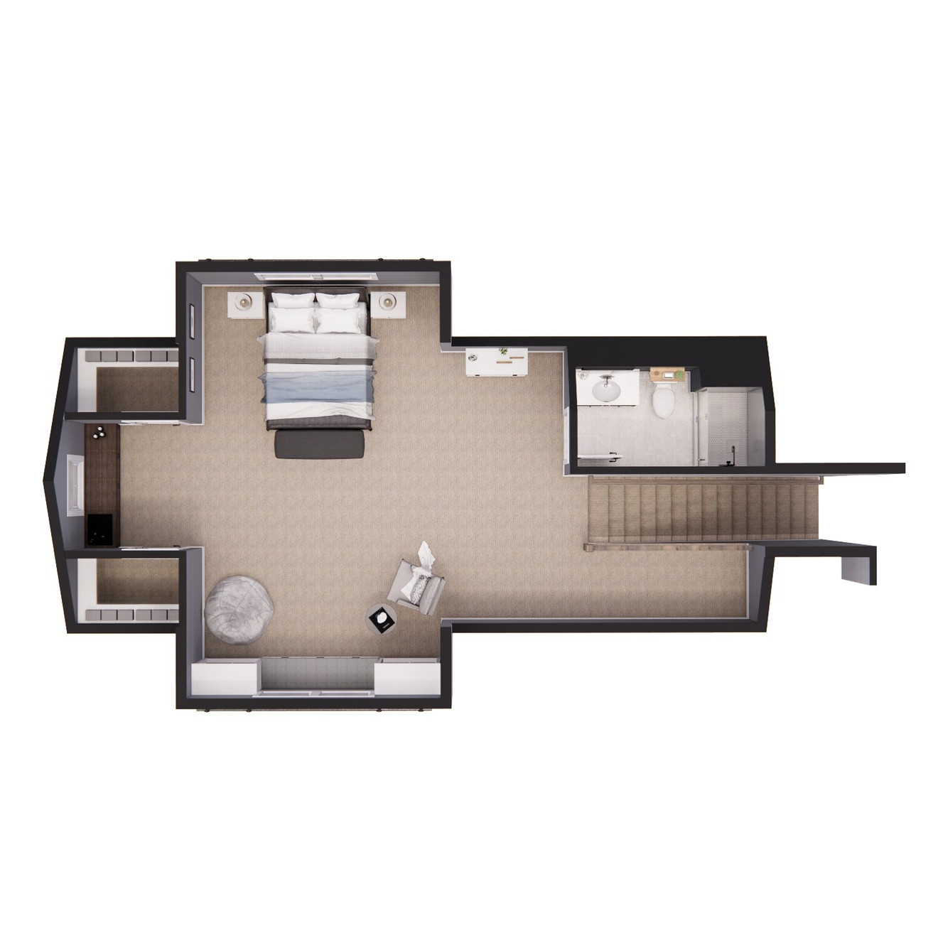 Farmhouse Plan - Acorn Farmhouse 51541 - Aerial Floor Plan 2 - 