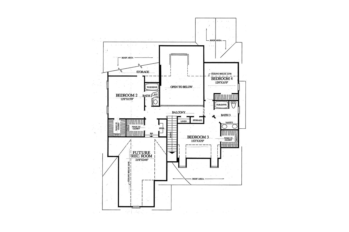 Secondary Image - European House Plan - Blue Ridge Cottage 53179 - 2nd Floor Plan