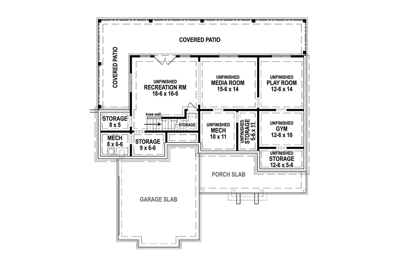 Farmhouse House Plan - Cranberry Gardens 92201 - Basement Floor Plan