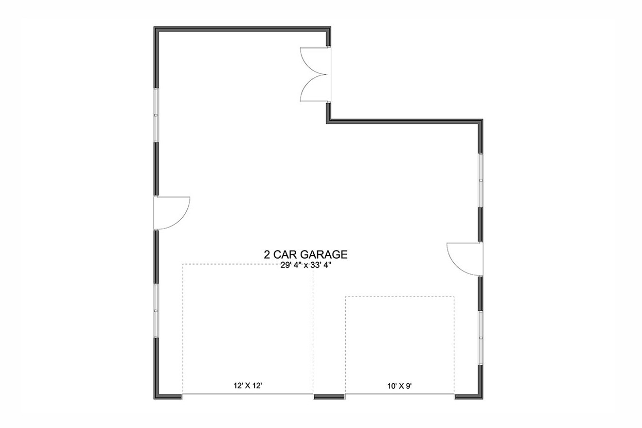 Farmhouse House Plan - Elsey Garage 77410 - 1st Floor Plan