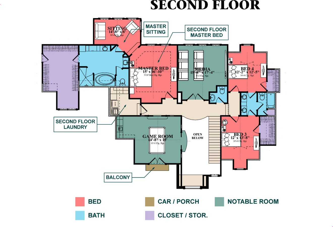 Secondary Image - European House Plan - Beaumount 71295 - 2nd Floor Plan