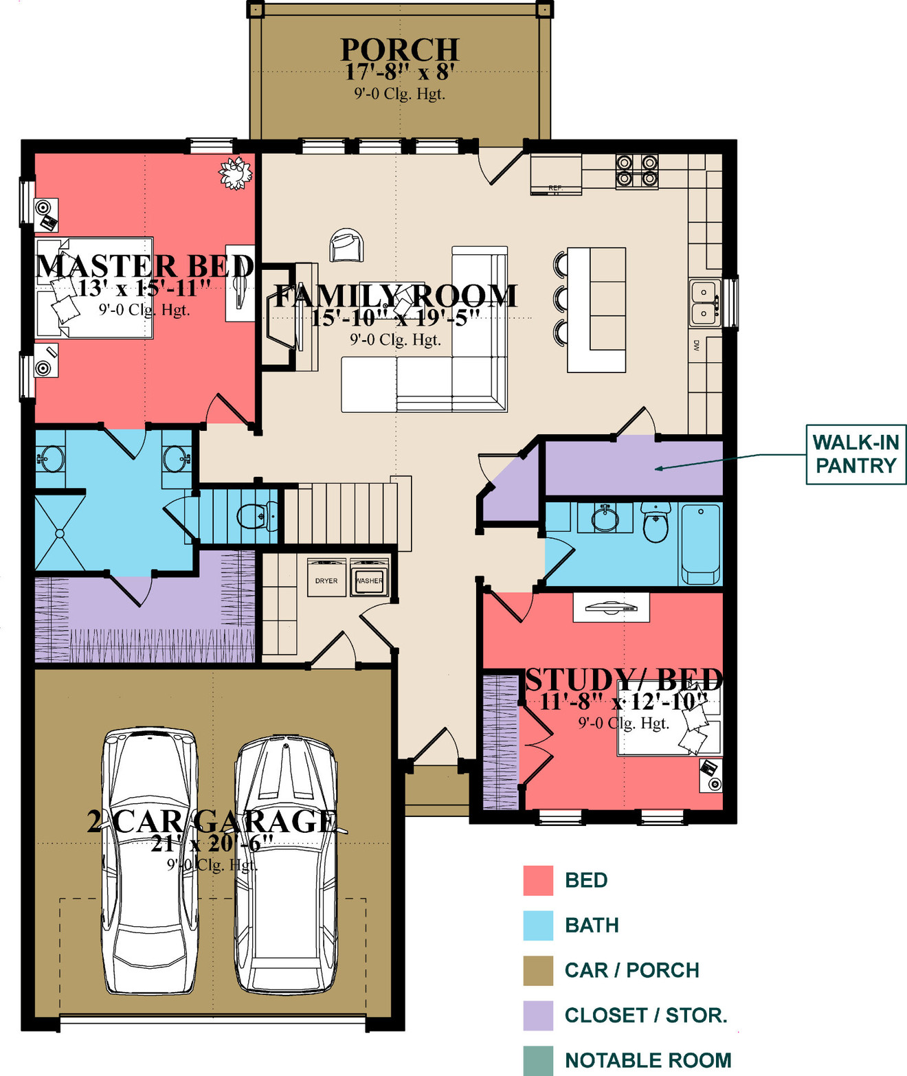 Traditional House Plan - Brittney 82297 - 1st Floor Plan