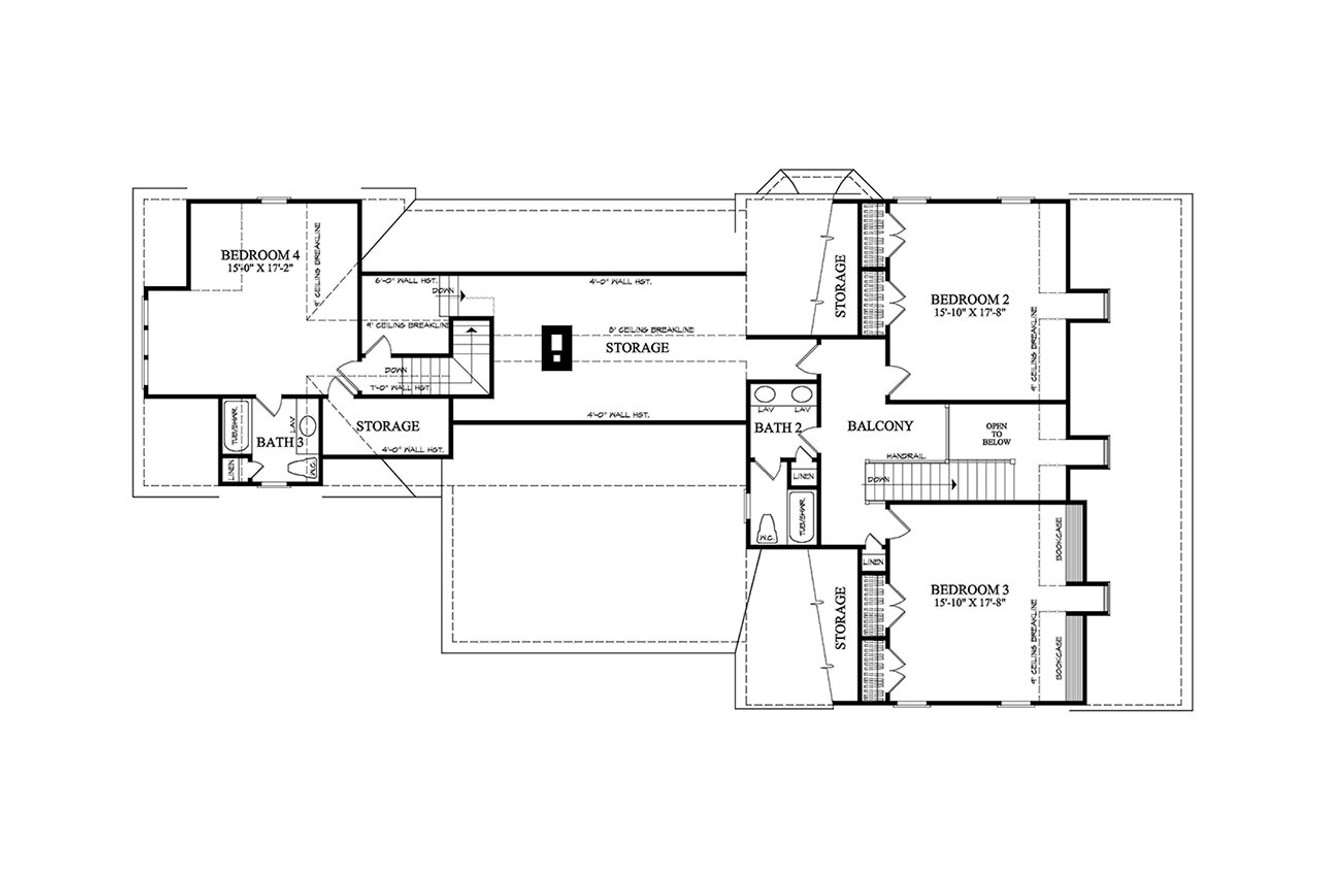 Secondary Image - Colonial House Plan - Chesnut Ridge 12220 - 2nd Floor Plan