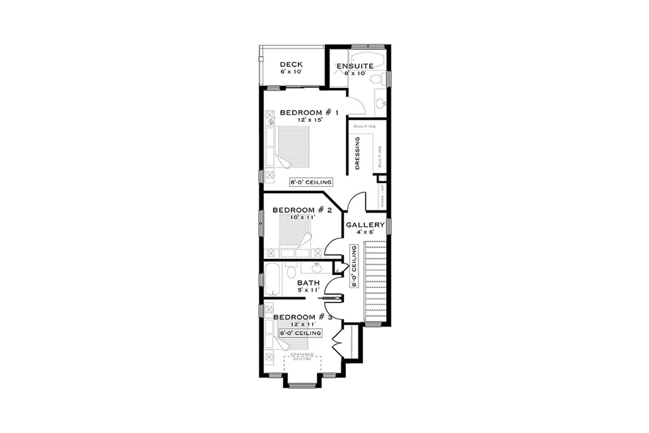 Shingle-Style House Plan - Amblepath 41306 - 2nd Floor Plan