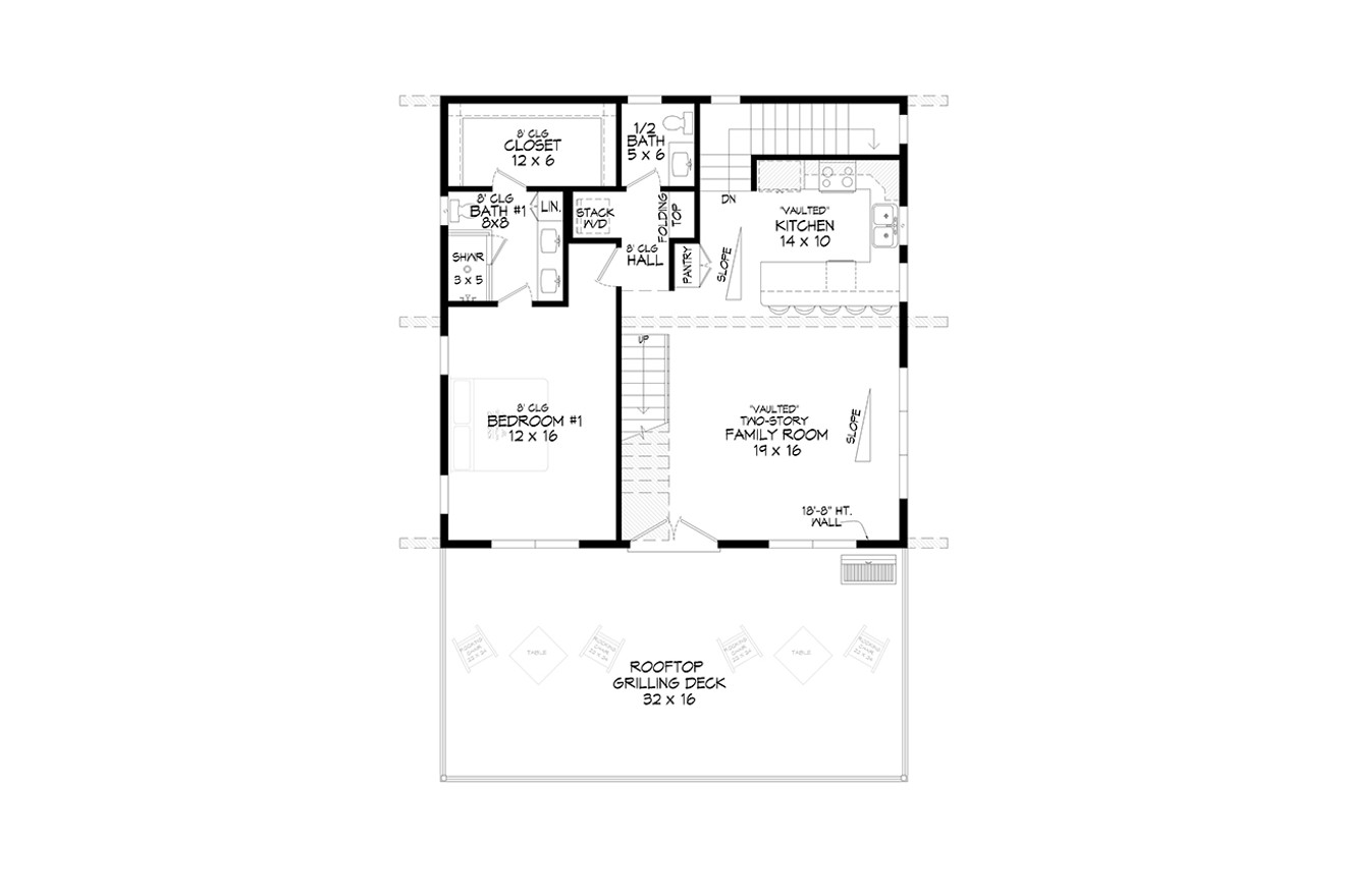 Secondary Image - Modern House Plan - Soaring Eagle 46504 - 2nd Floor Plan