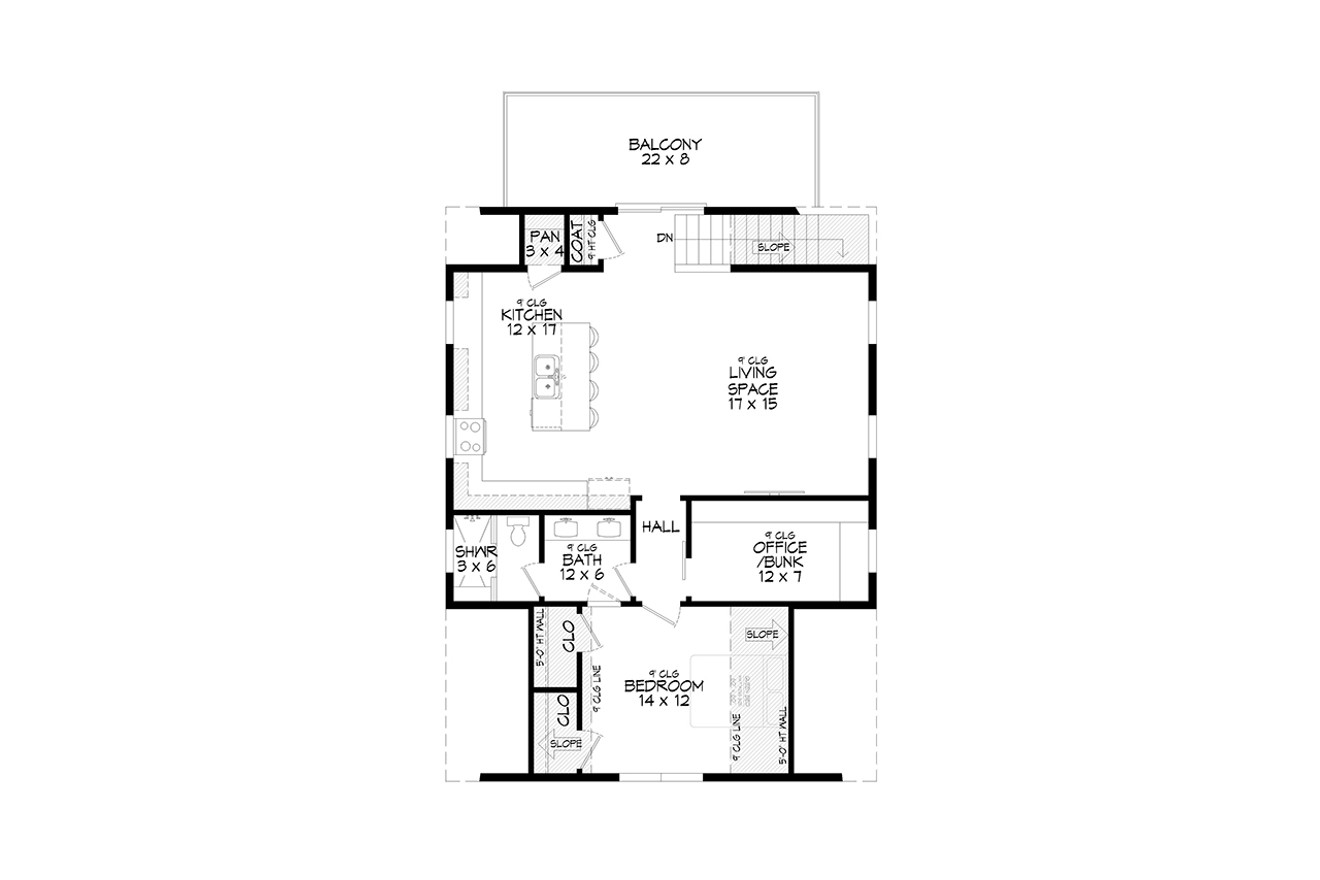 Secondary Image - Country House Plan - Wraith Hills Garage-ADU 99046 - 2nd Floor Plan
