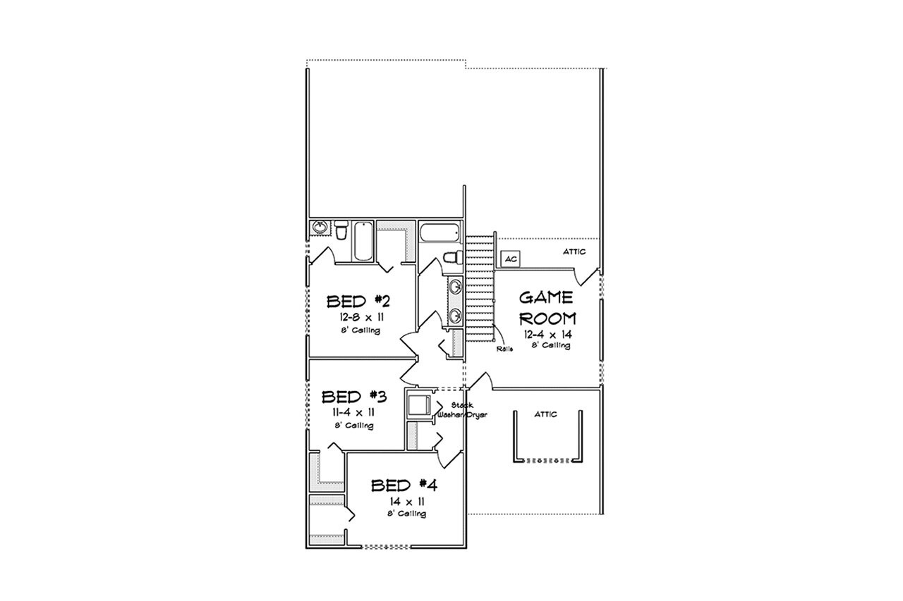 Secondary Image - Cottage House Plan - 51690 - 2nd Floor Plan