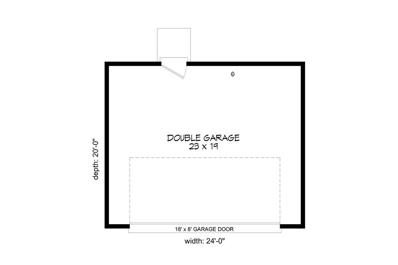 Colonial House Plan - Alhambra Garage 21045 - 1st Floor Plan