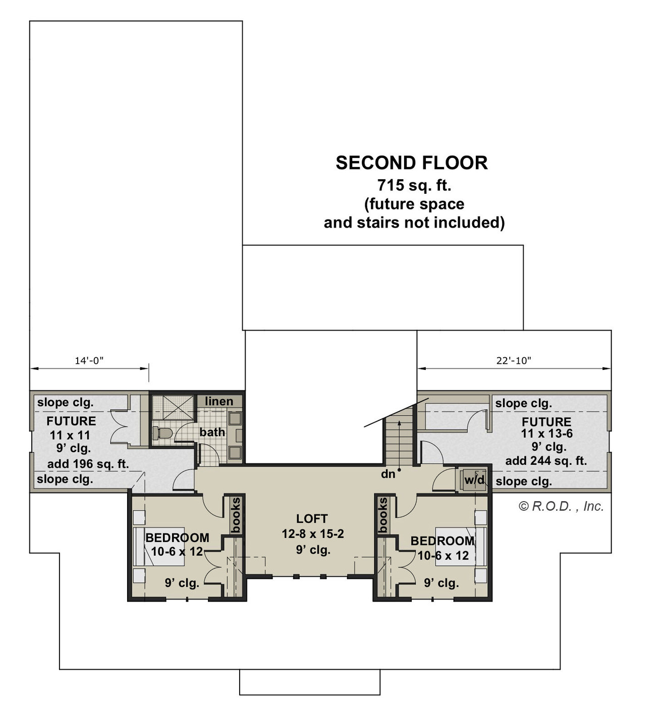 Farmhouse House Plan - Misty Falls 60386 - 2nd Floor Plan