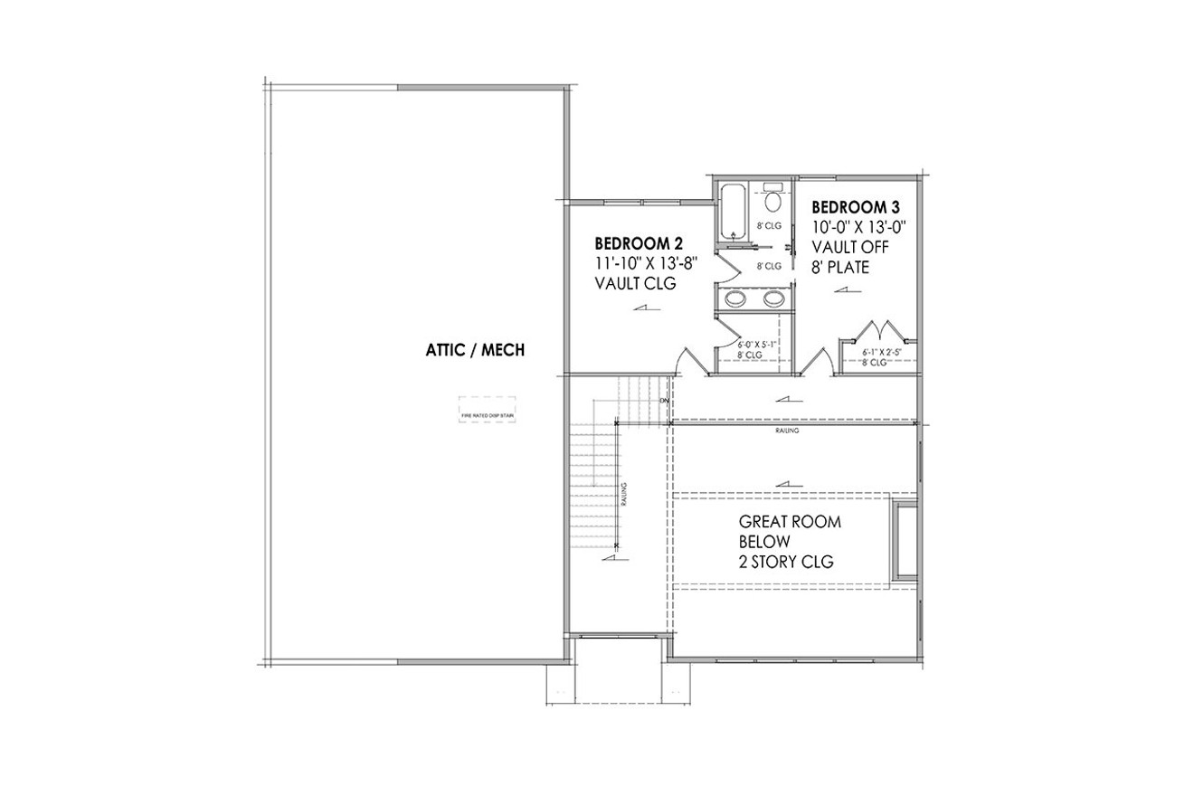 Contemporary House Plan - 68122 - 2nd Floor Plan