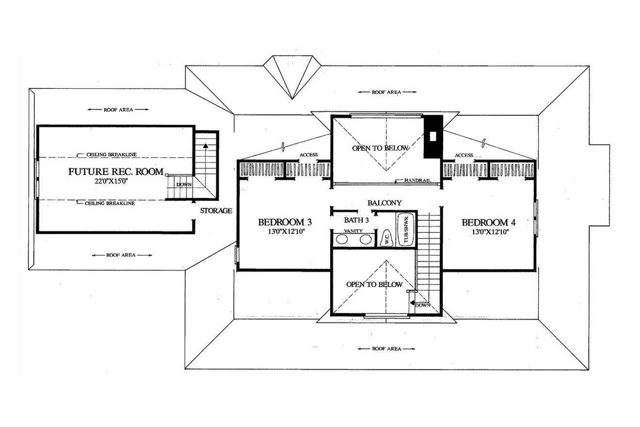 Secondary Image - Cottage House Plan - Santee River 79131 - 2nd Floor Plan