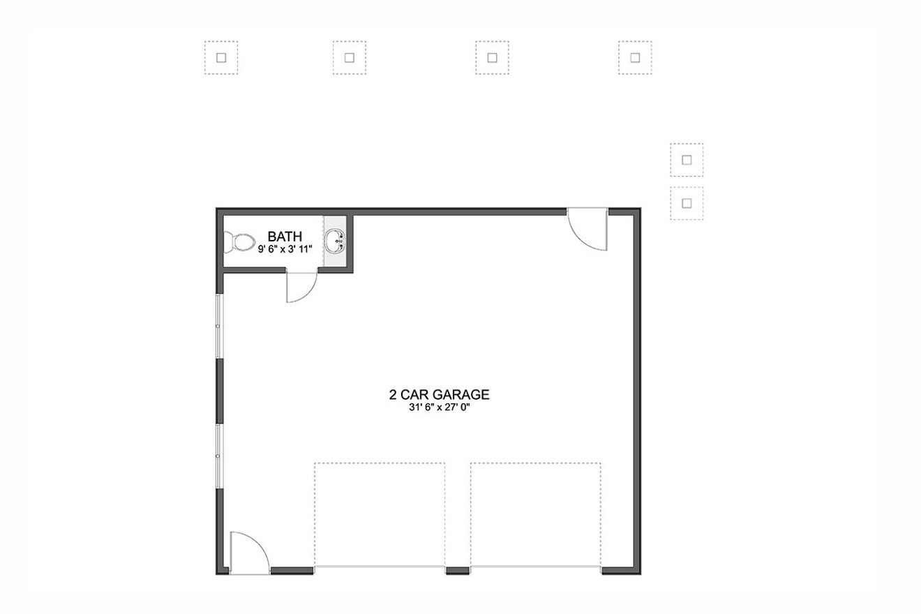 Modern House Plan - Johnstone Garage 95640 - 1st Floor Plan