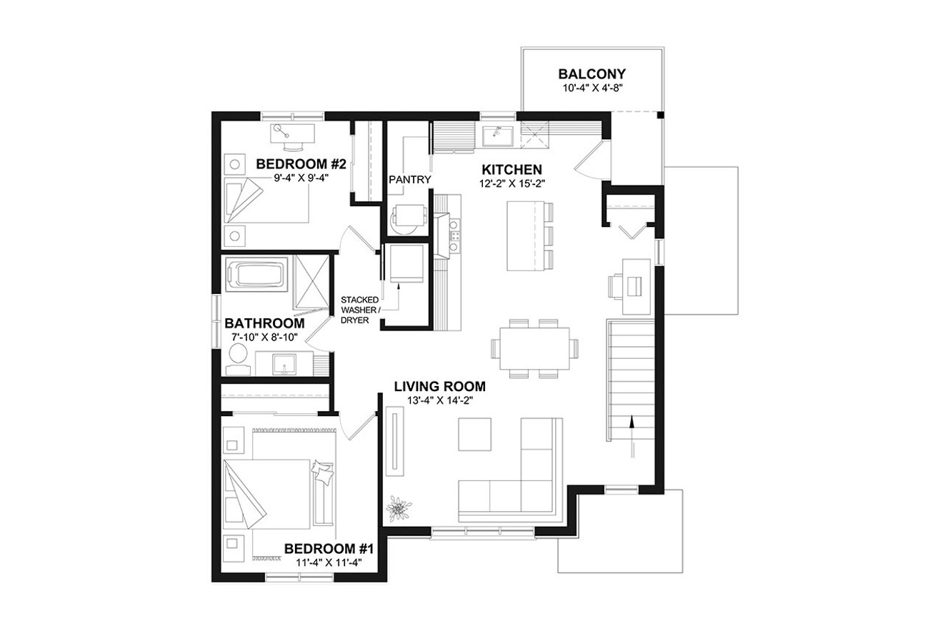 Mountain Rustic House Plan - Herstal 31357 - 2nd Floor Plan