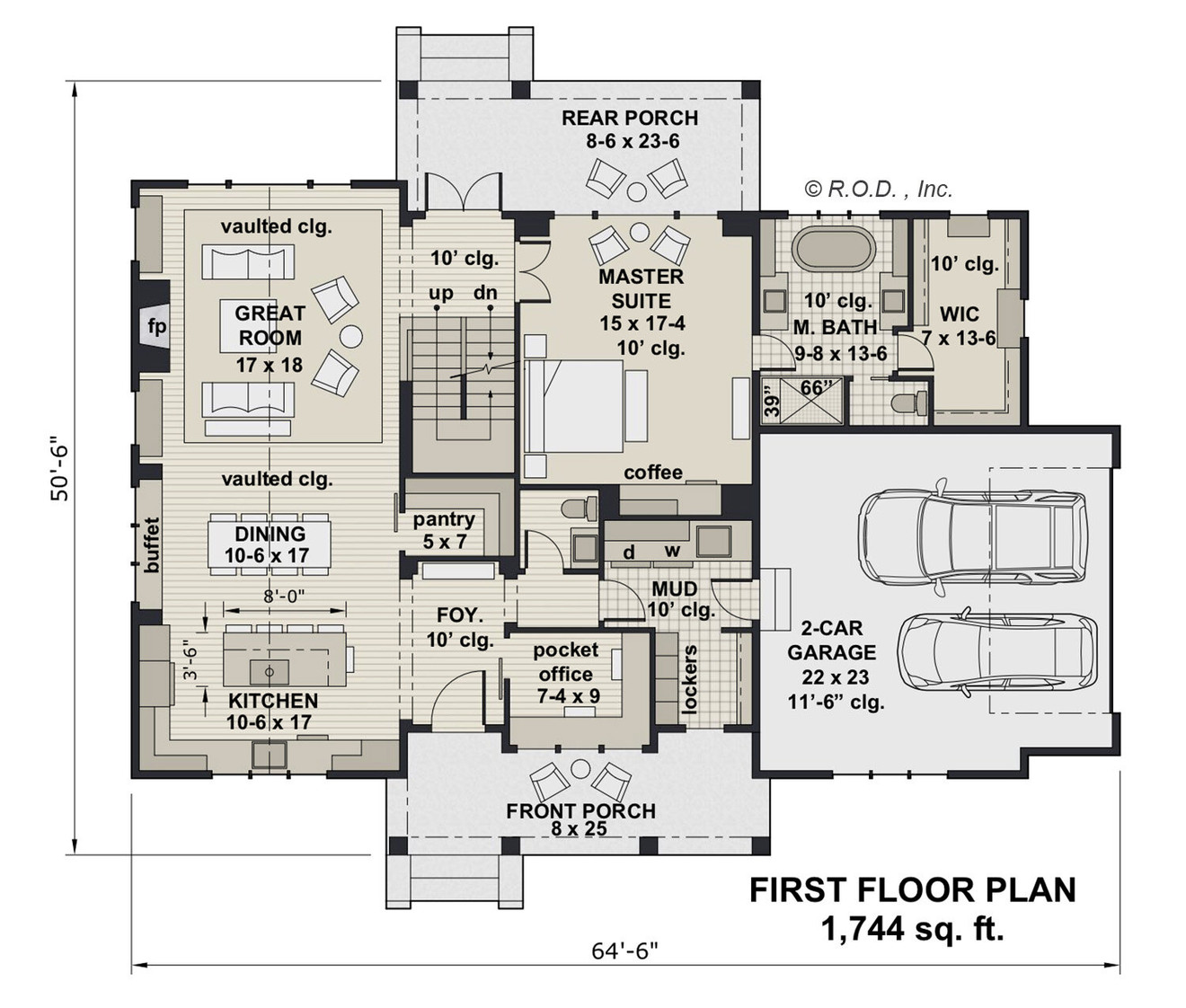 Farmhouse House Plan - Hidden Brook 30576 - 1st Floor Plan