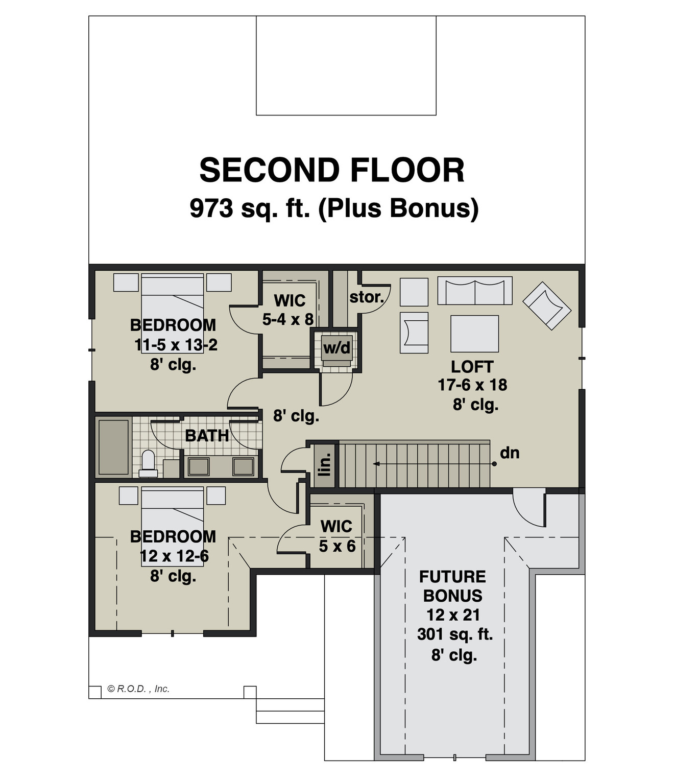 Farmhouse House Plan - Belmont 62778 - 2nd Floor Plan