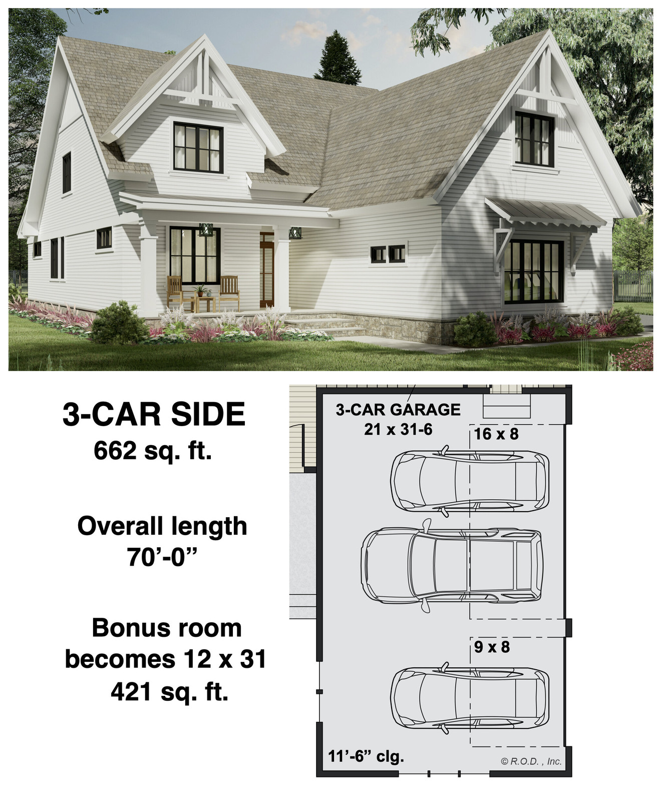 Farmhouse House Plan - Belmont 62778 - Optional Floor Plan