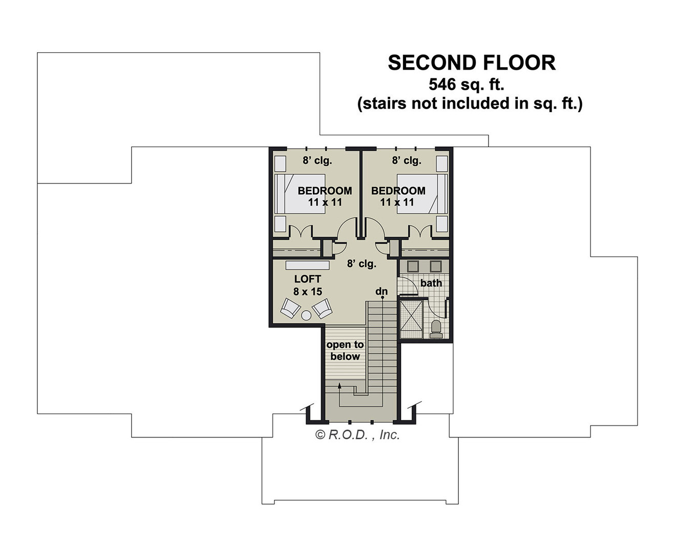 Farmhouse House Plan - Royal Oaks 74988 - 2nd Floor Plan