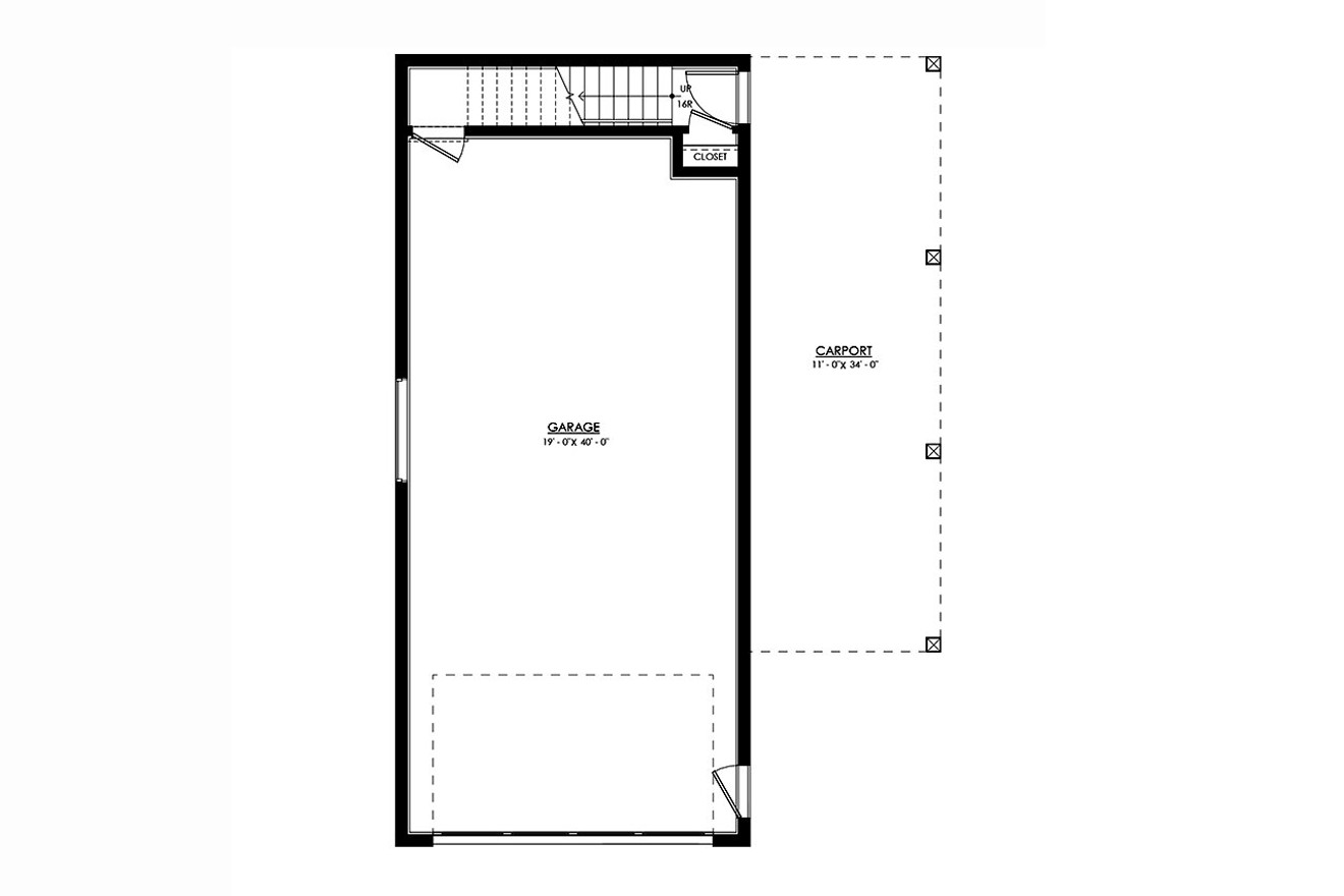 Traditional House Plan - Midway 91835 - 1st Floor Plan