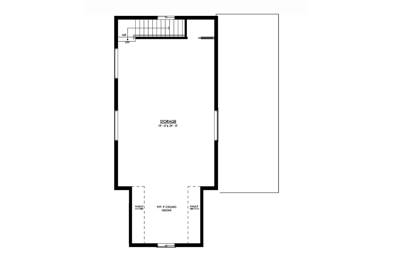 Traditional House Plan - Midway 91835 - 2nd Floor Plan