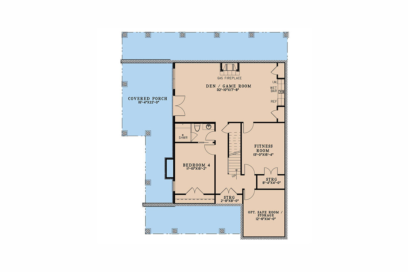 Mountain Rustic House Plan - Appalachian Trails 39060 - Basement Floor Plan