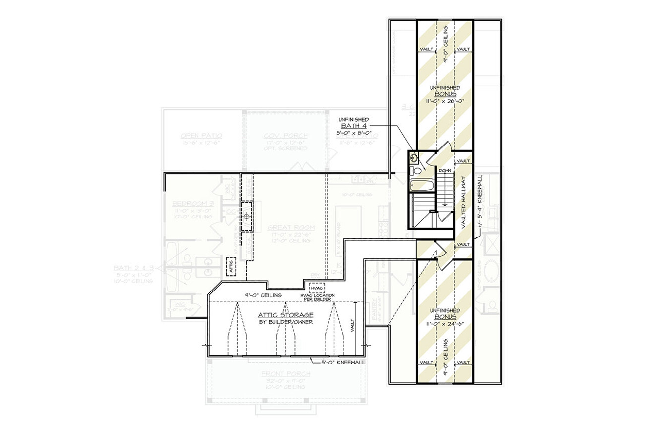 Farmhouse House Plan - Pinecrest 78555 - 2nd Floor Plan