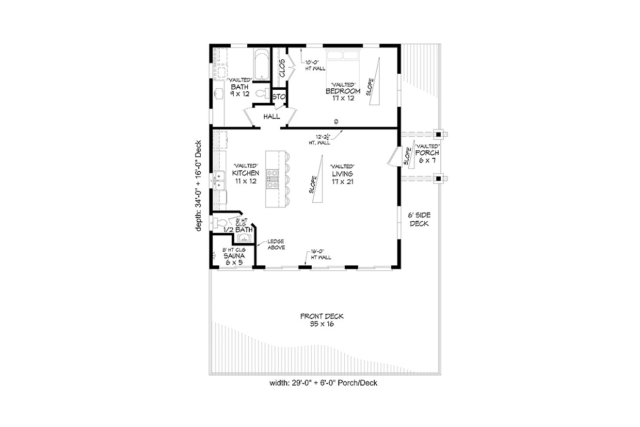 Mountain Rustic House Plan - Mt. LeConte Overlook 96111 - 1st Floor Plan