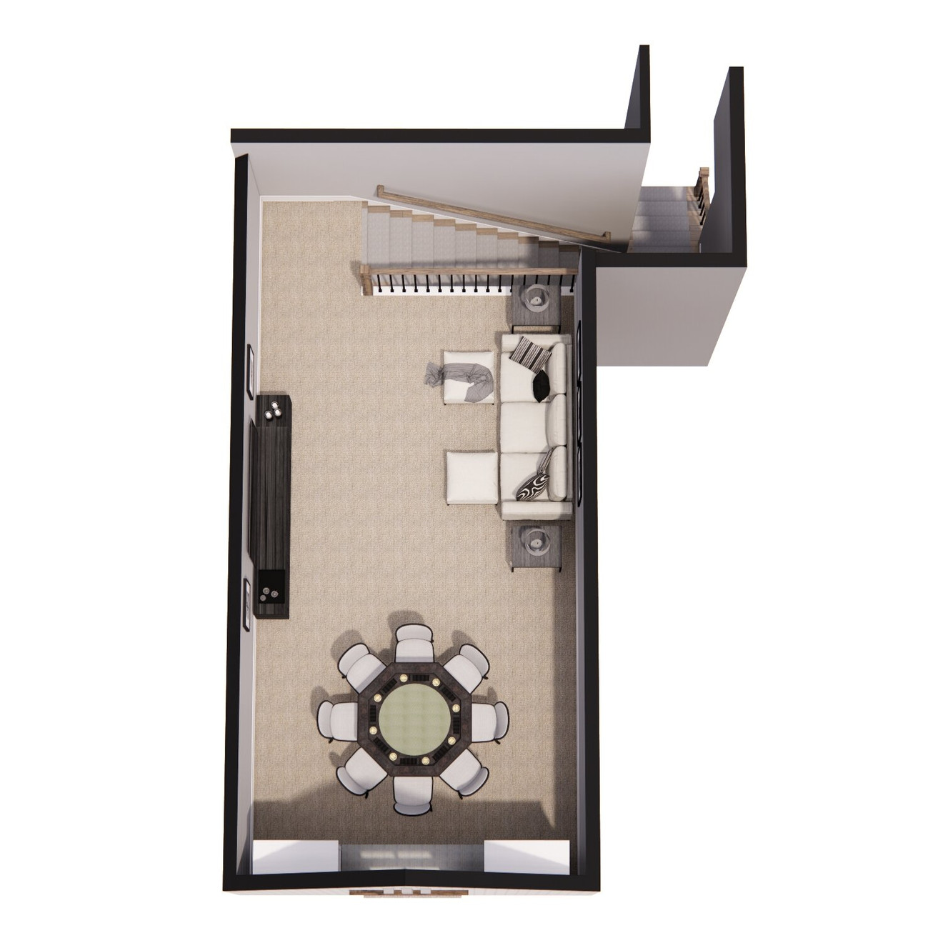 Farmhouse Style Plan Emarie May - 2nd Floor Plan - Dollhouse - 