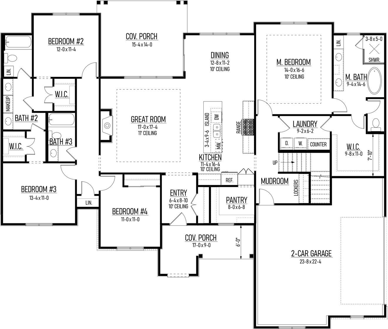 Craftsman House Plan - Osborne 22558 - 1st Floor Plan