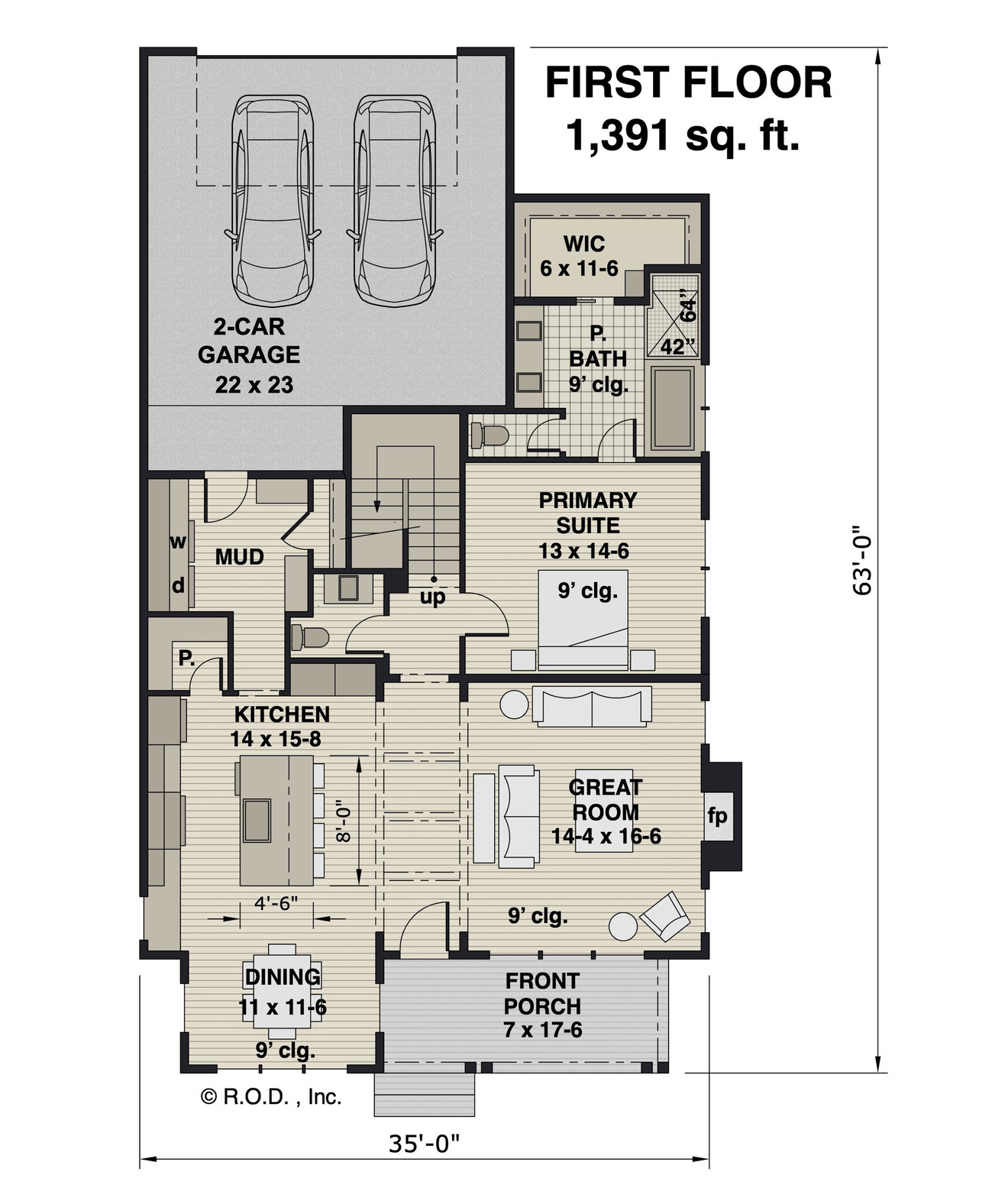 Traditional House Plan - Eastwood 42488 - 1st Floor Plan