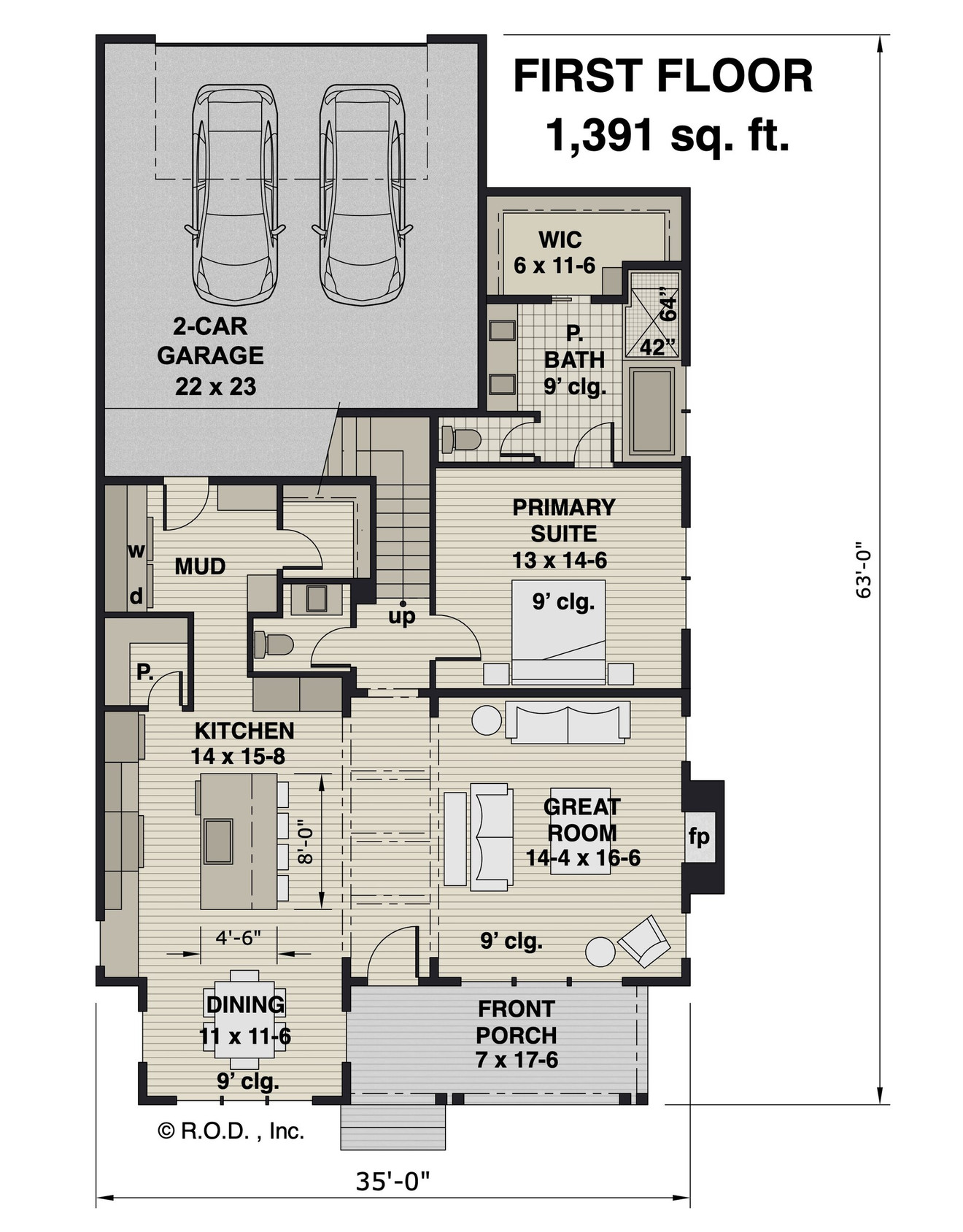 Traditional House Plan - Stone Creek 33200 - 1st Floor Plan
