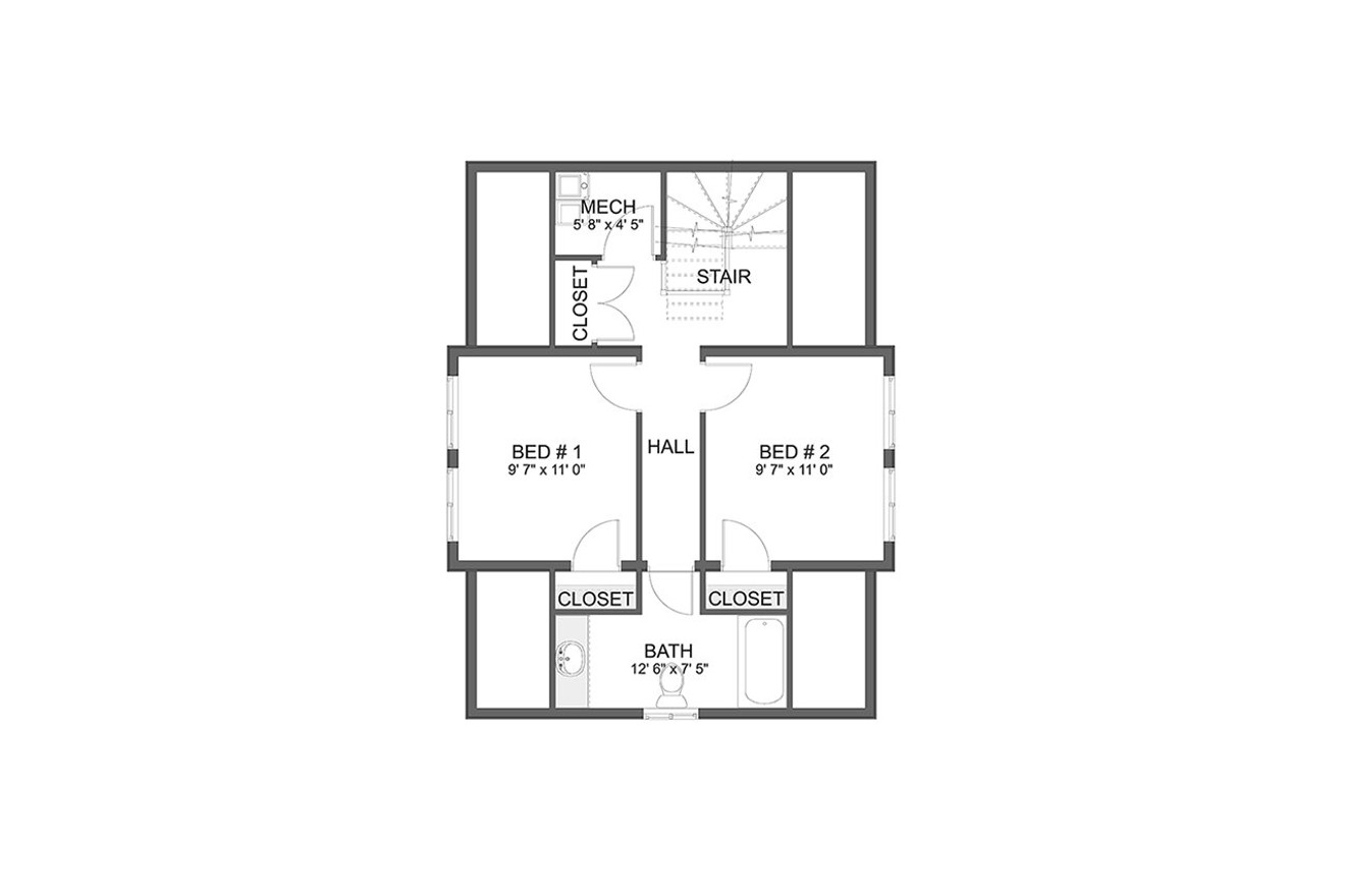 Cottage House Plan - Patterson Home 33549 - 2nd Floor Plan