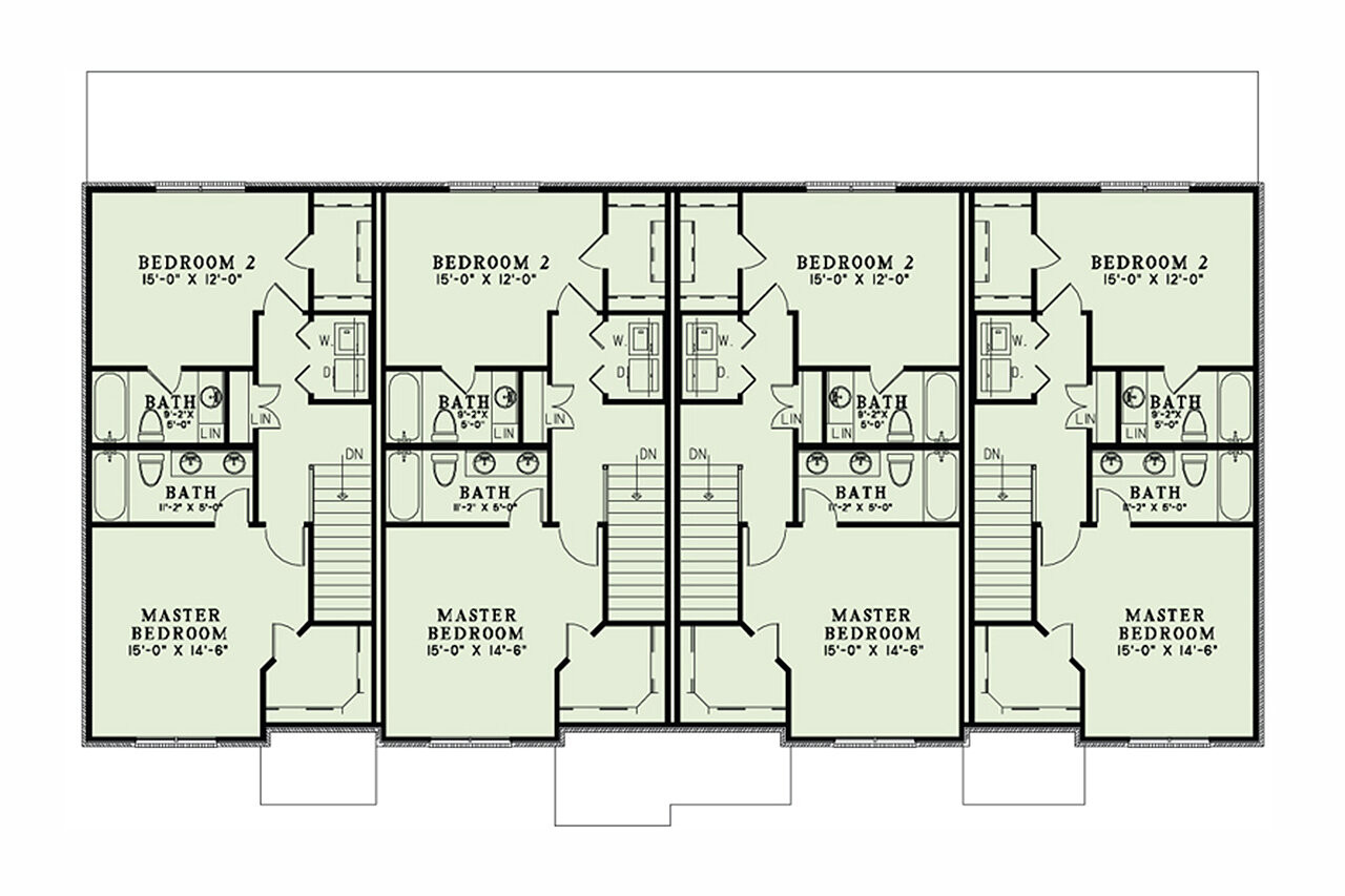 French Country House Plan - Newcastle Village 45078 - 2nd Floor Plan