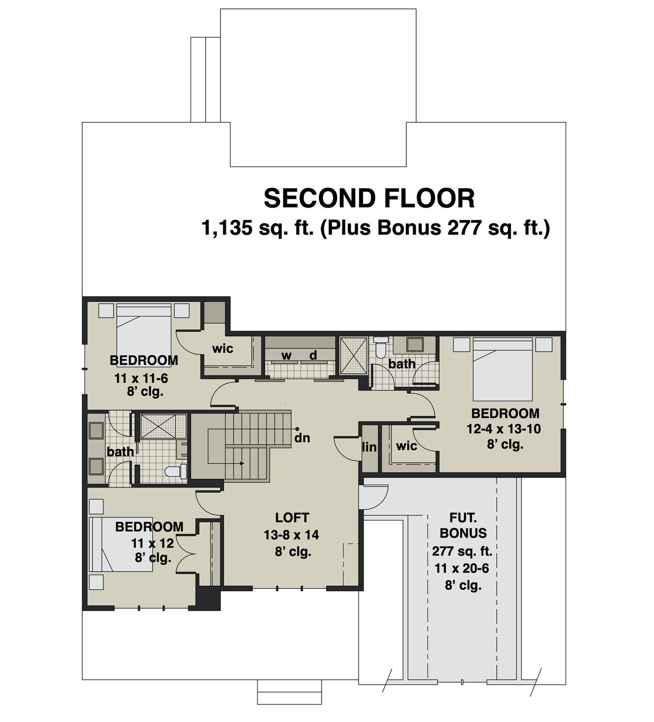 Farmhouse House Plan - Delta 26416 - 2nd Floor Plan