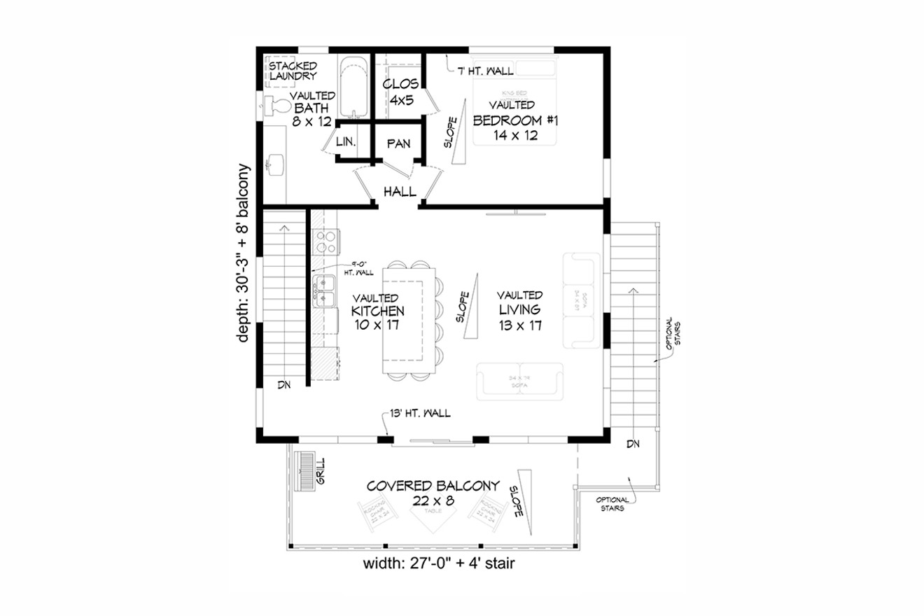 Secondary Image - Modern House Plan - Morris Ferry Overlook 2 36674 - 2nd Floor Plan