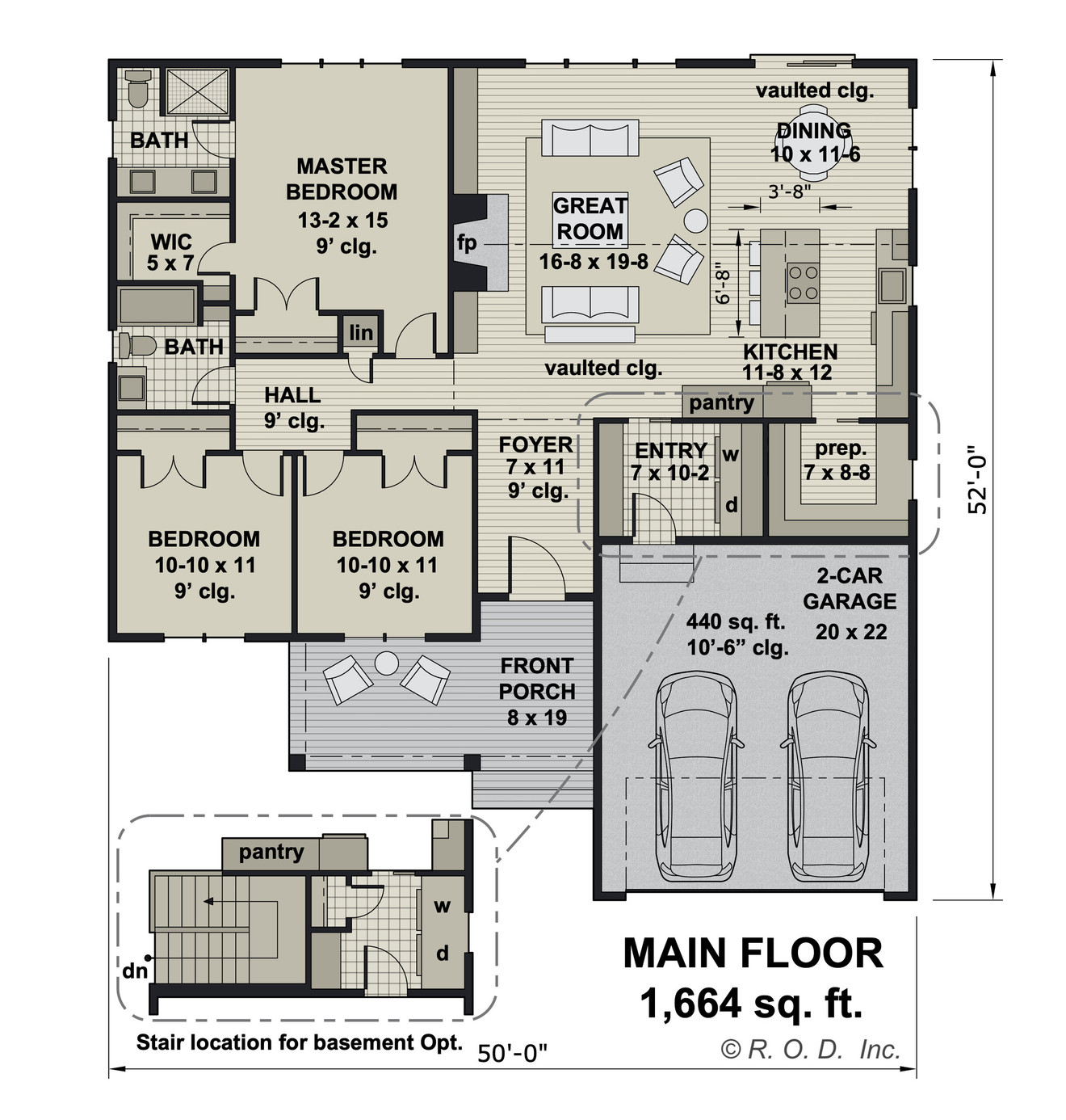 Farmhouse House Plan - Monarch 33763 - 1st Floor Plan