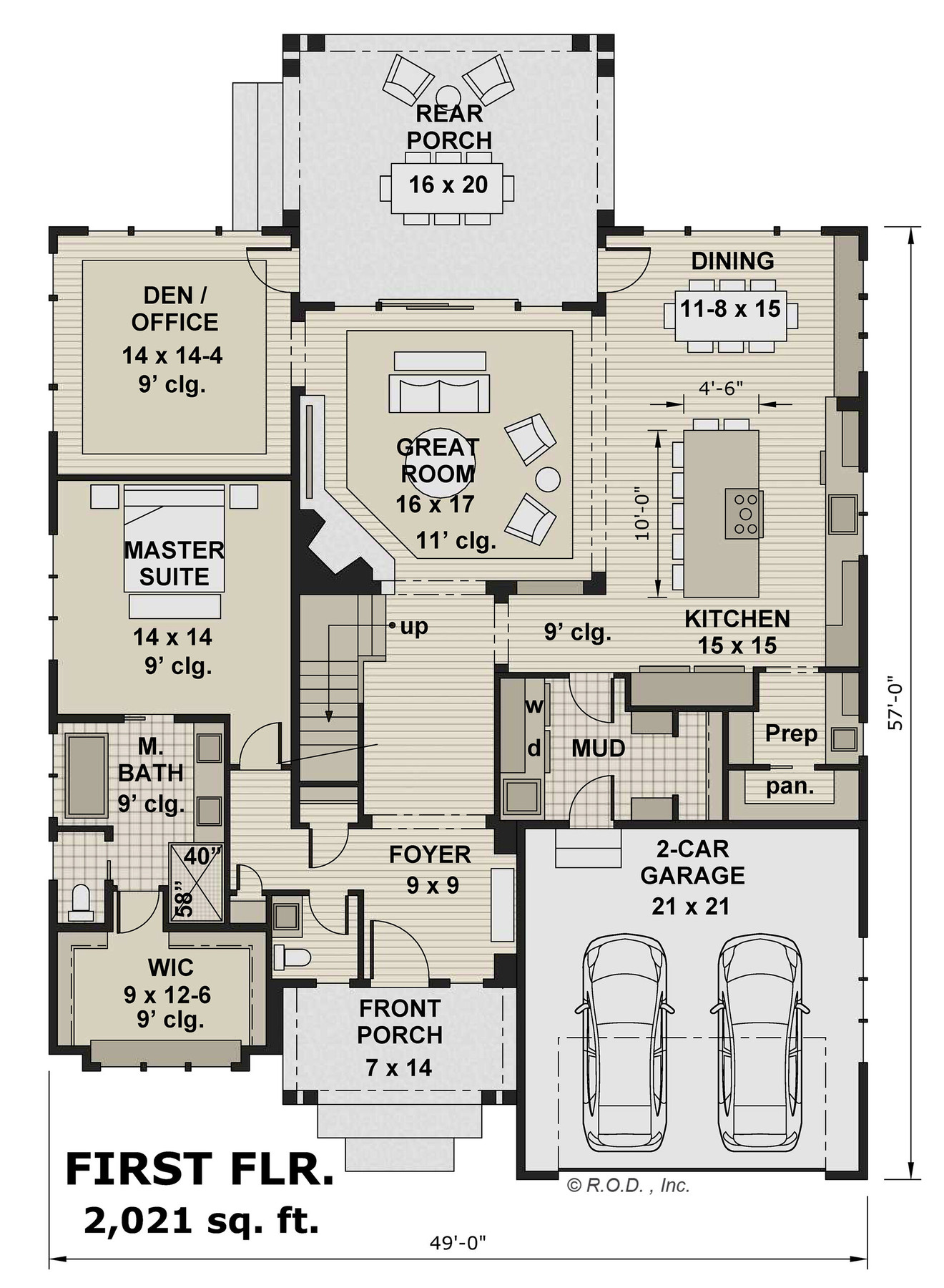 Traditional House Plan - Heritage 70965 - 1st Floor Plan