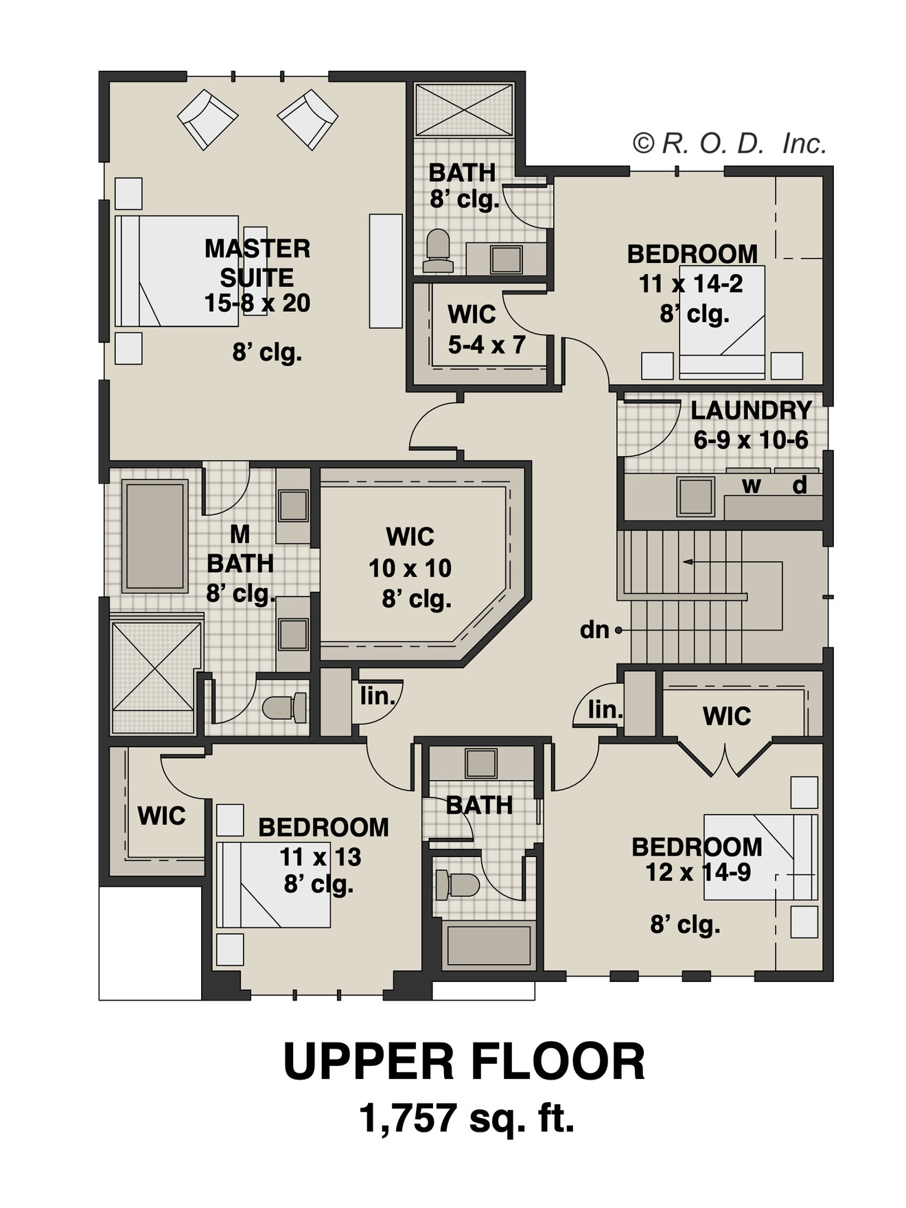 Farmhouse House Plan - Oak Run 70310 - 2nd Floor Plan