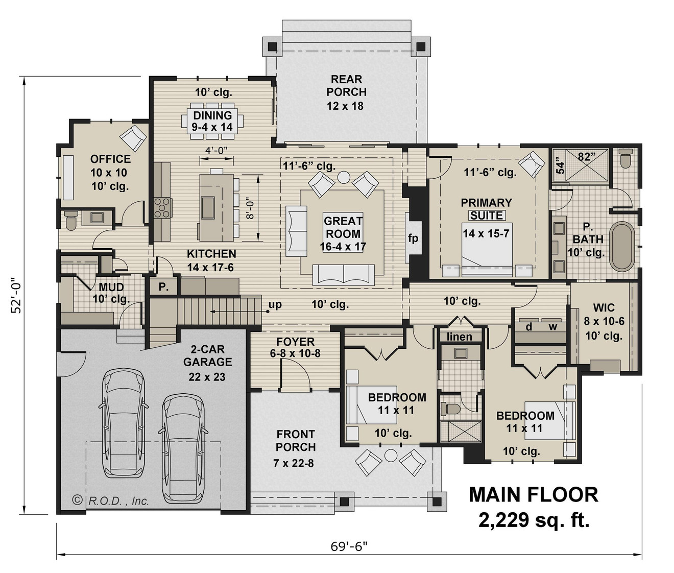 Farmhouse House Plan - Winfield 89863 - 1st Floor Plan
