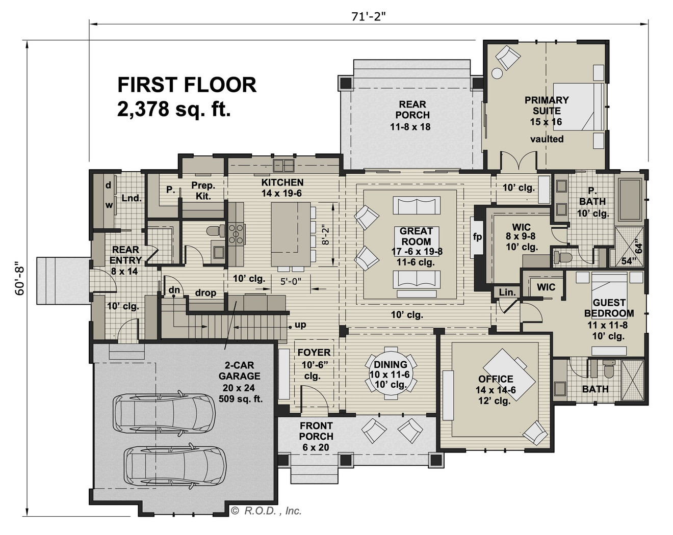 Farmhouse House Plan - Harrison 21796 - 1st Floor Plan