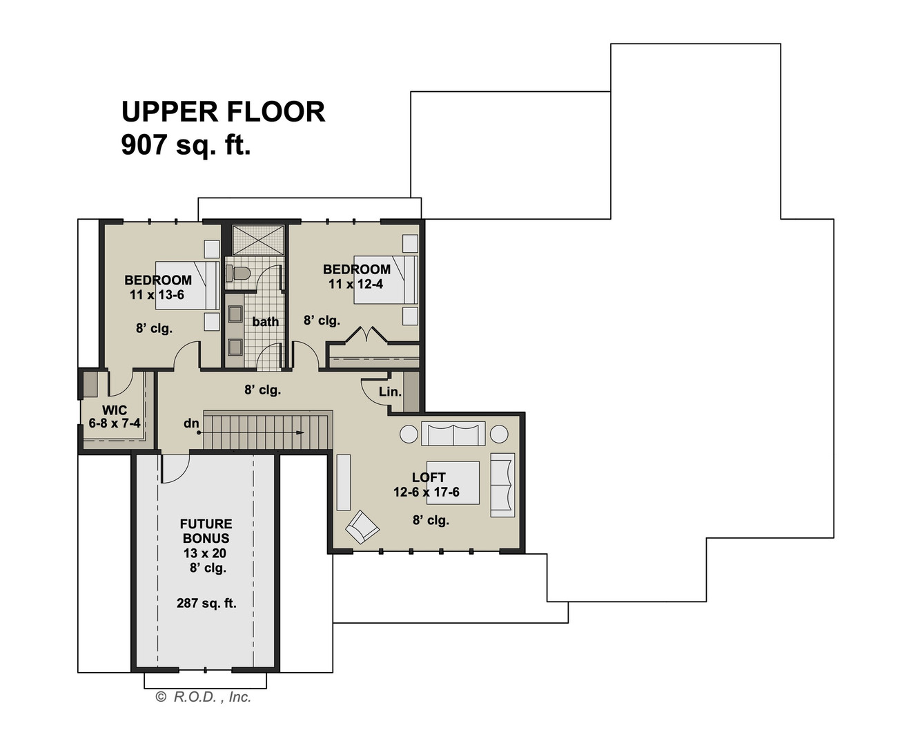 Farmhouse House Plan - Harrison 21796 - 2nd Floor Plan
