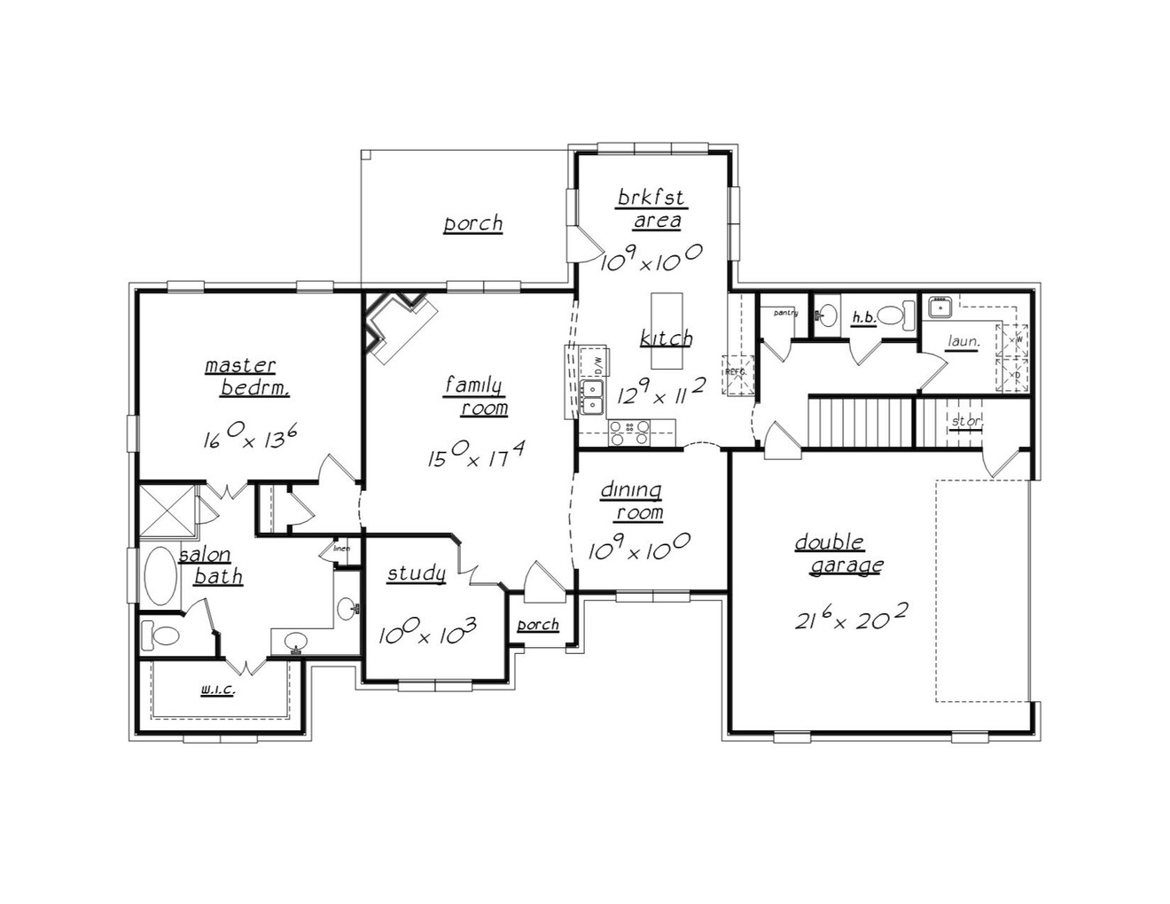 European House Plan - 26759 - 1st Floor Plan