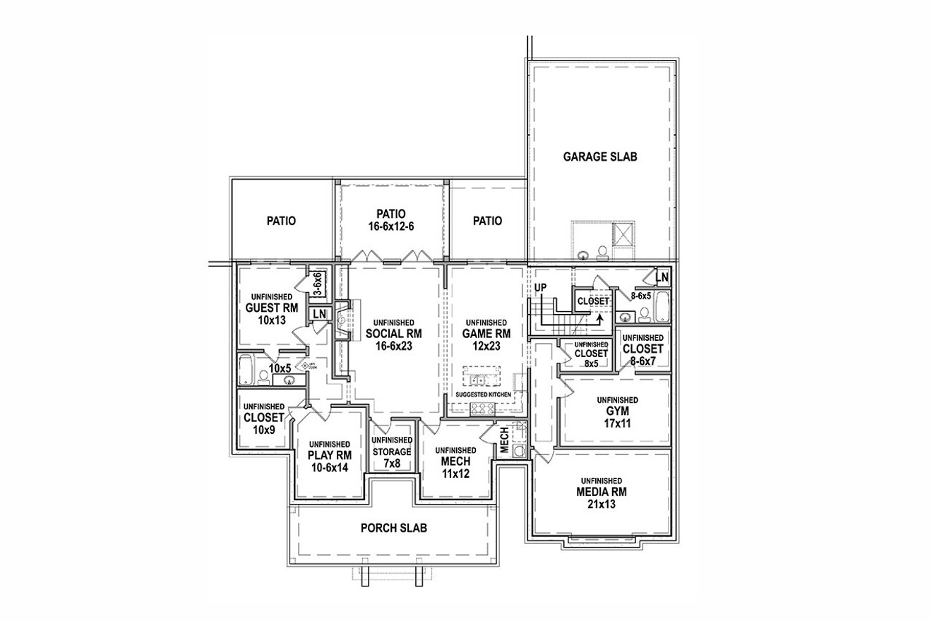 Farmhouse House Plan - Acorn Trail 98469 - Optional Floor Plan