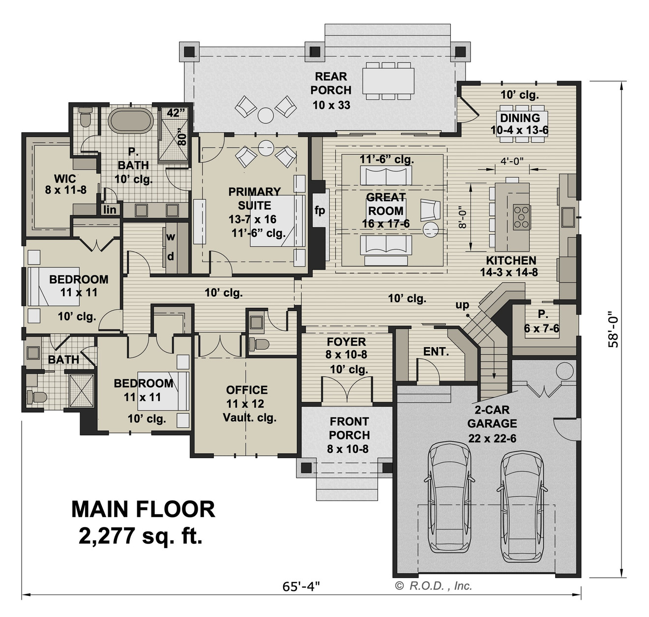 Farmhouse House Plan - West Haven 50270 - 1st Floor Plan